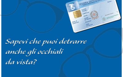 Sapevi che puoi detrarre anche gli occhiali da vista?